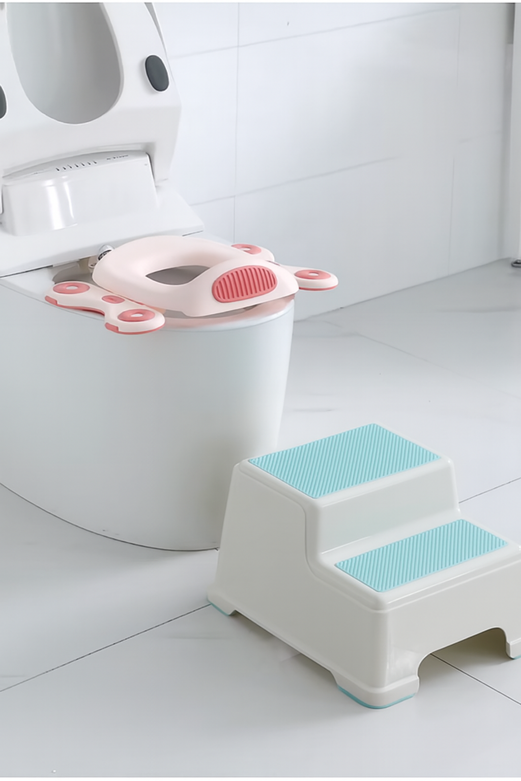 Marche-pieds bébé HOPOPOT "rose douceur"