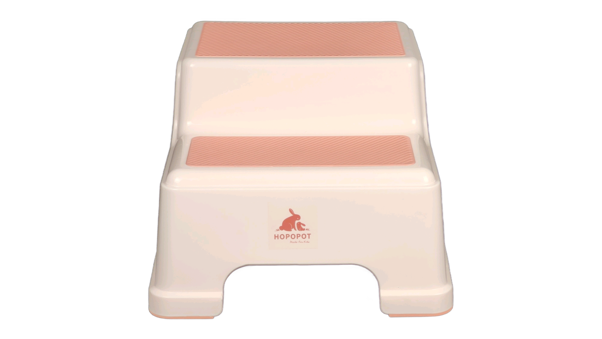 Marche-pieds bébé HOPOPOT rose douceur, vue de face