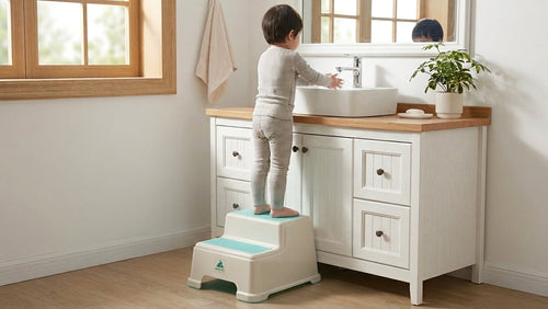 Marche-pieds bébé HOPOPOT vert tendre